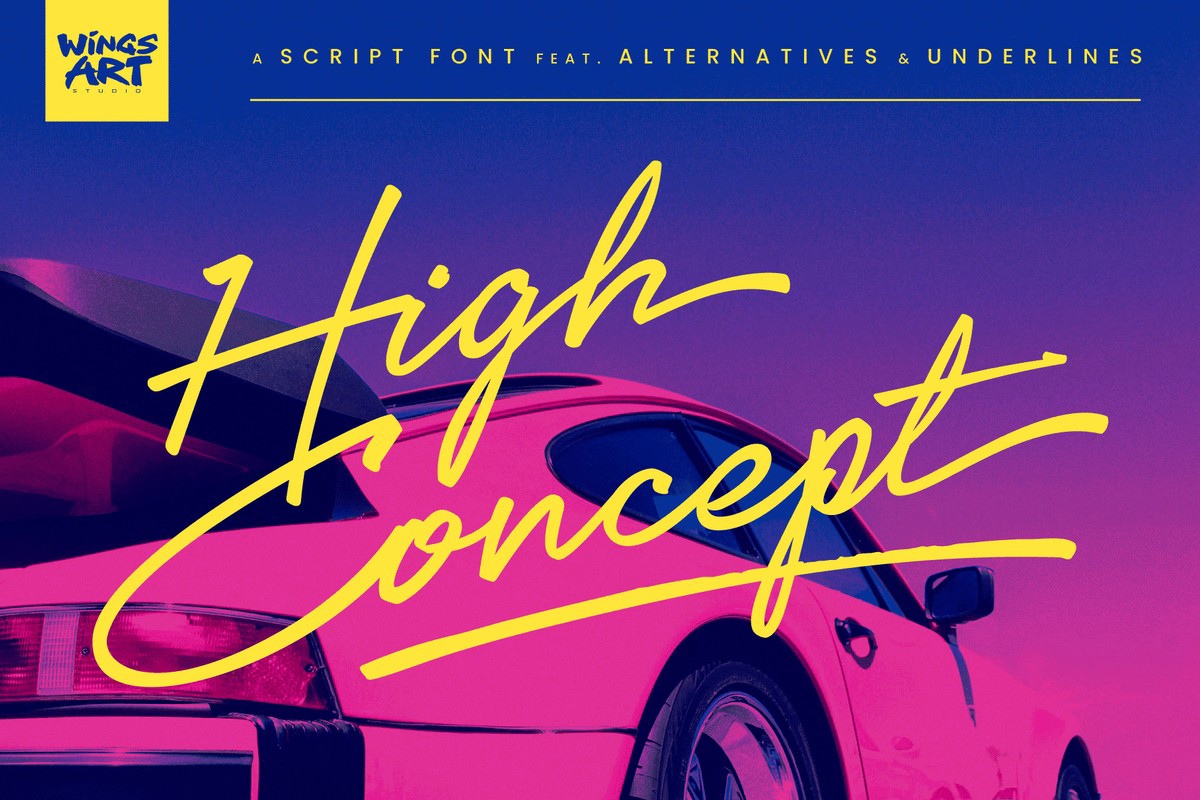 High Concept Marker Font preview