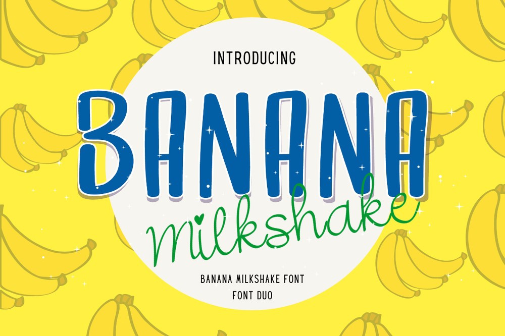 Banana Milkshake Regular Font preview