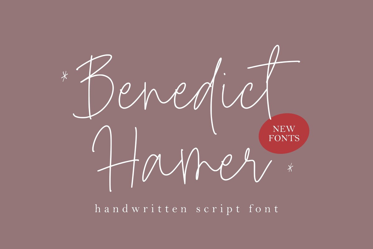 Benedict Hamer Font preview