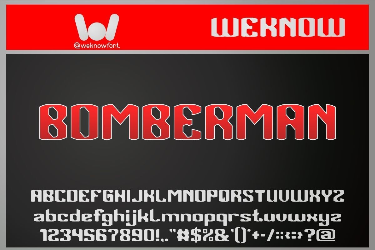 Bomberman Bold Italic Font preview