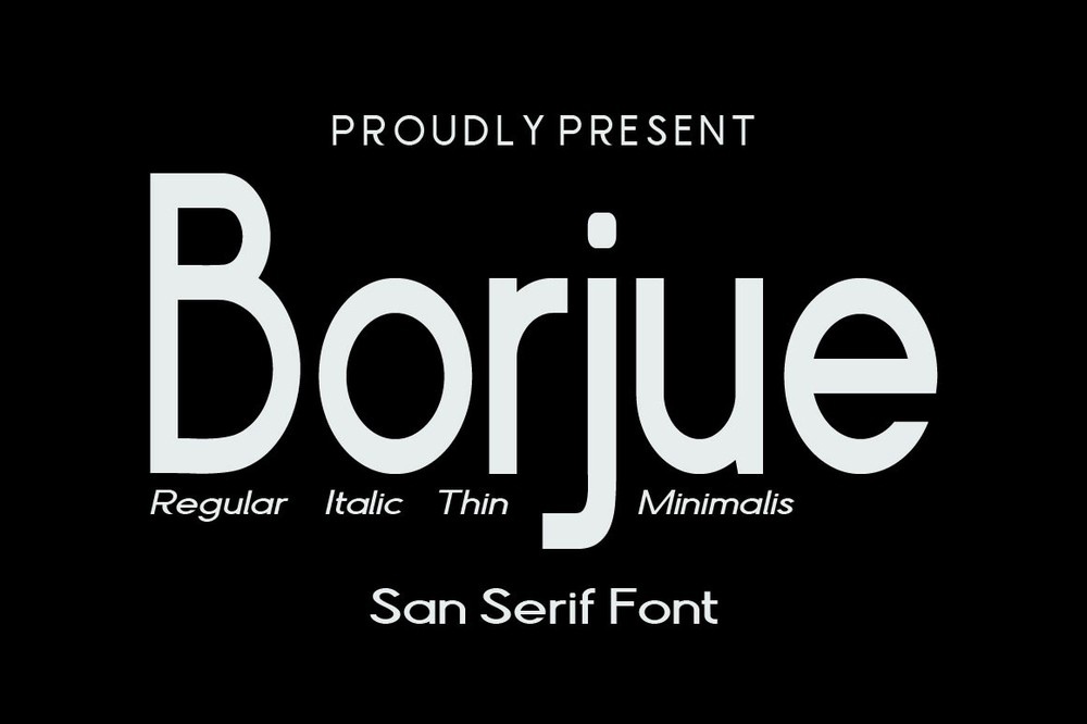 Borjue Italic Font preview