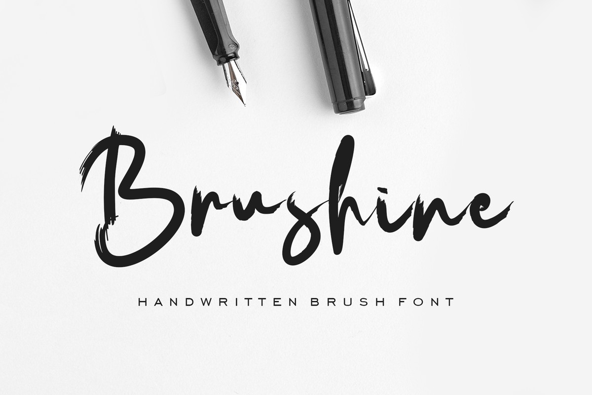 Brushine Font preview