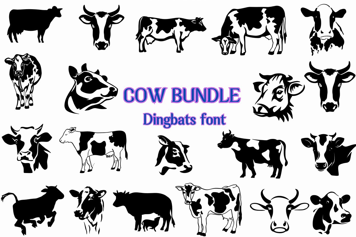 Cow Bundle Font preview