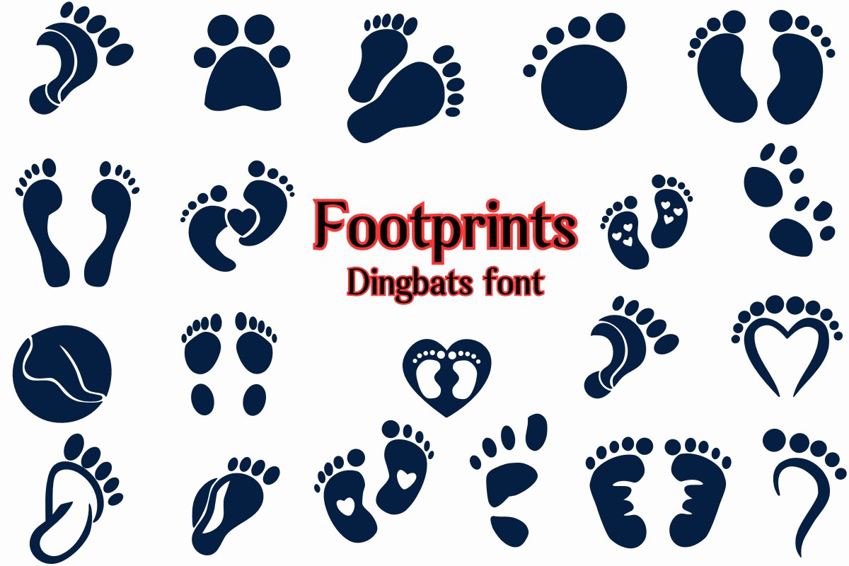 Footprints Regular Font preview