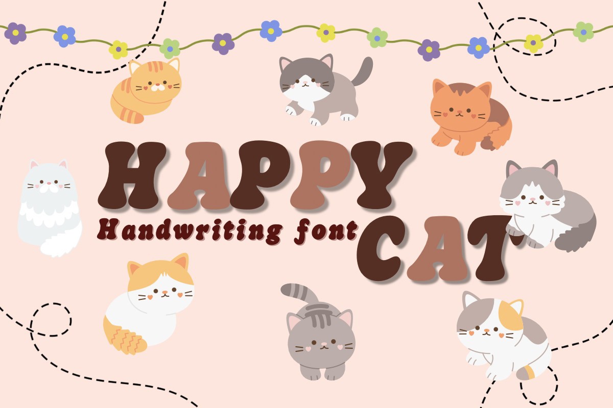 Happy Cat Regular Font preview