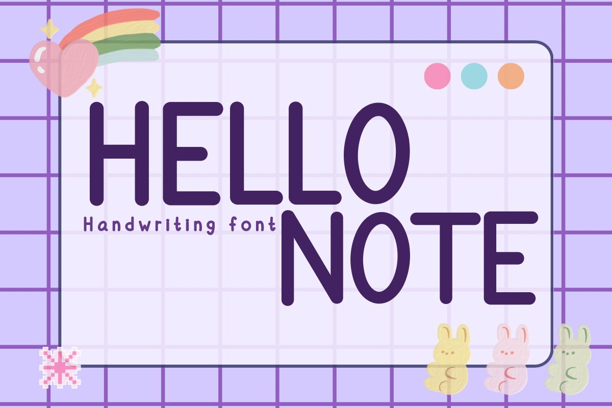 Hello Note Regular Font preview