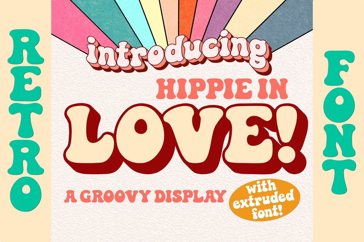 Hippie in Love Regular Font preview