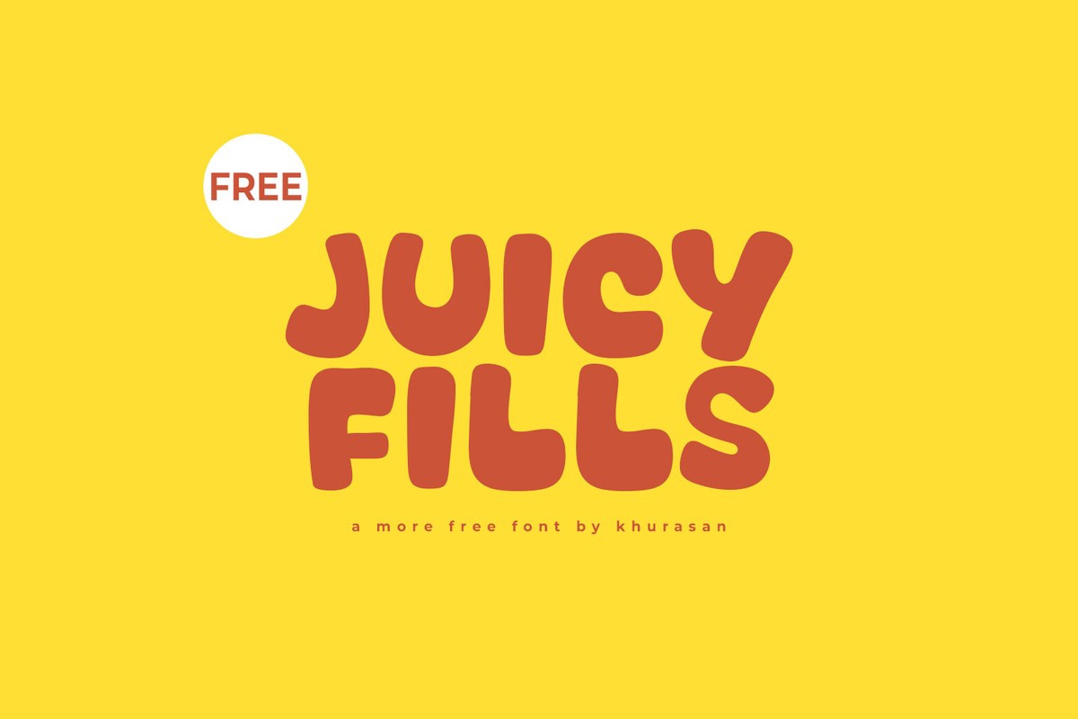 Juicy Fills Regular Font preview