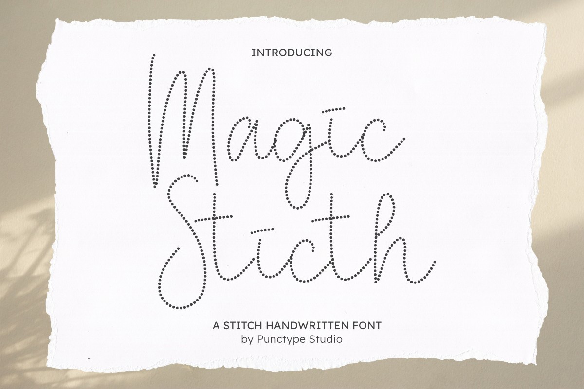 Magic Stitch Font preview