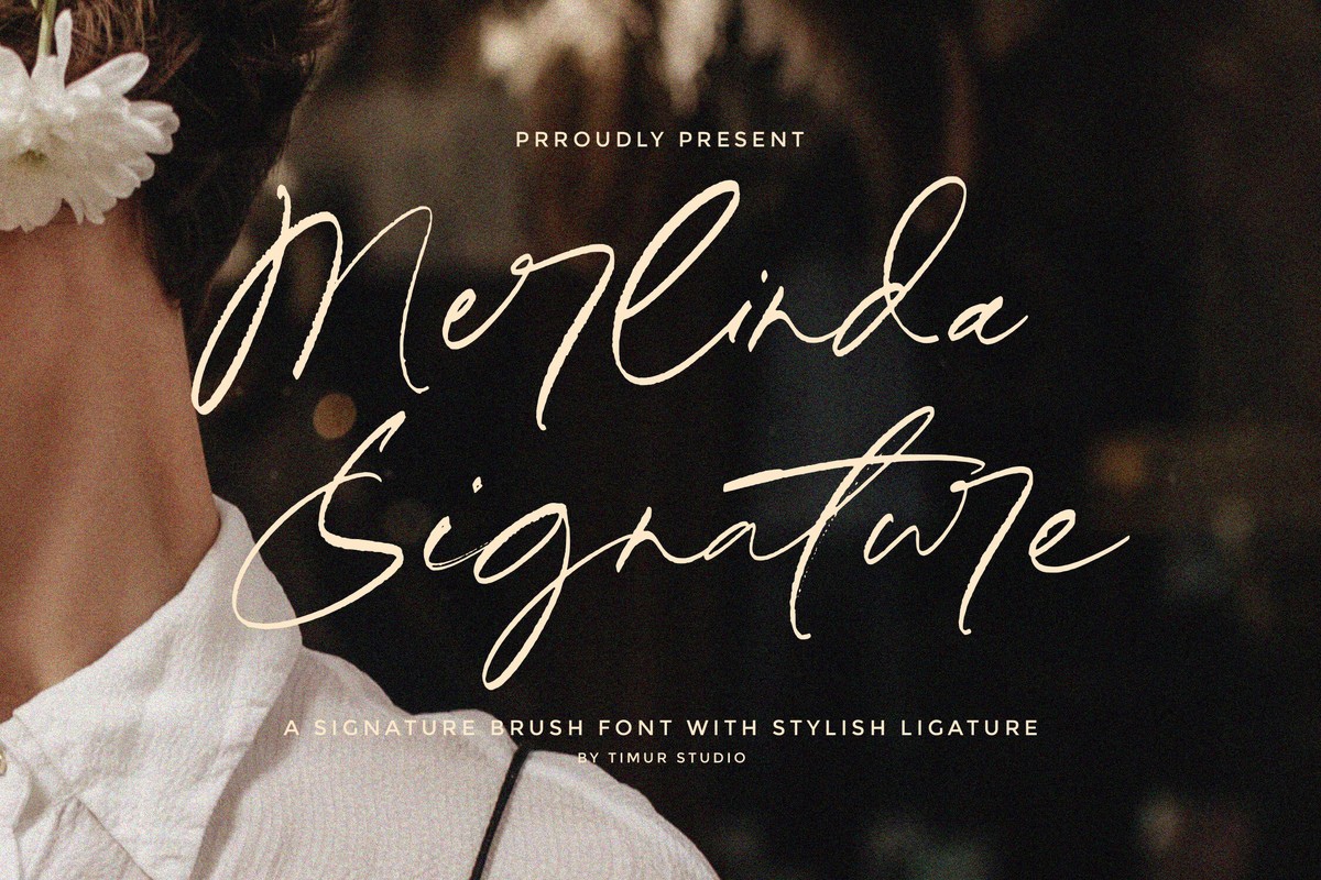 Merlinda Signature Font preview