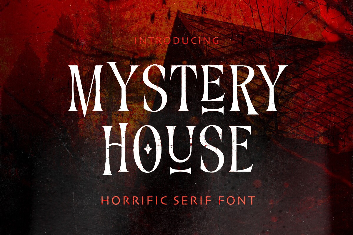 Mystery House Font preview