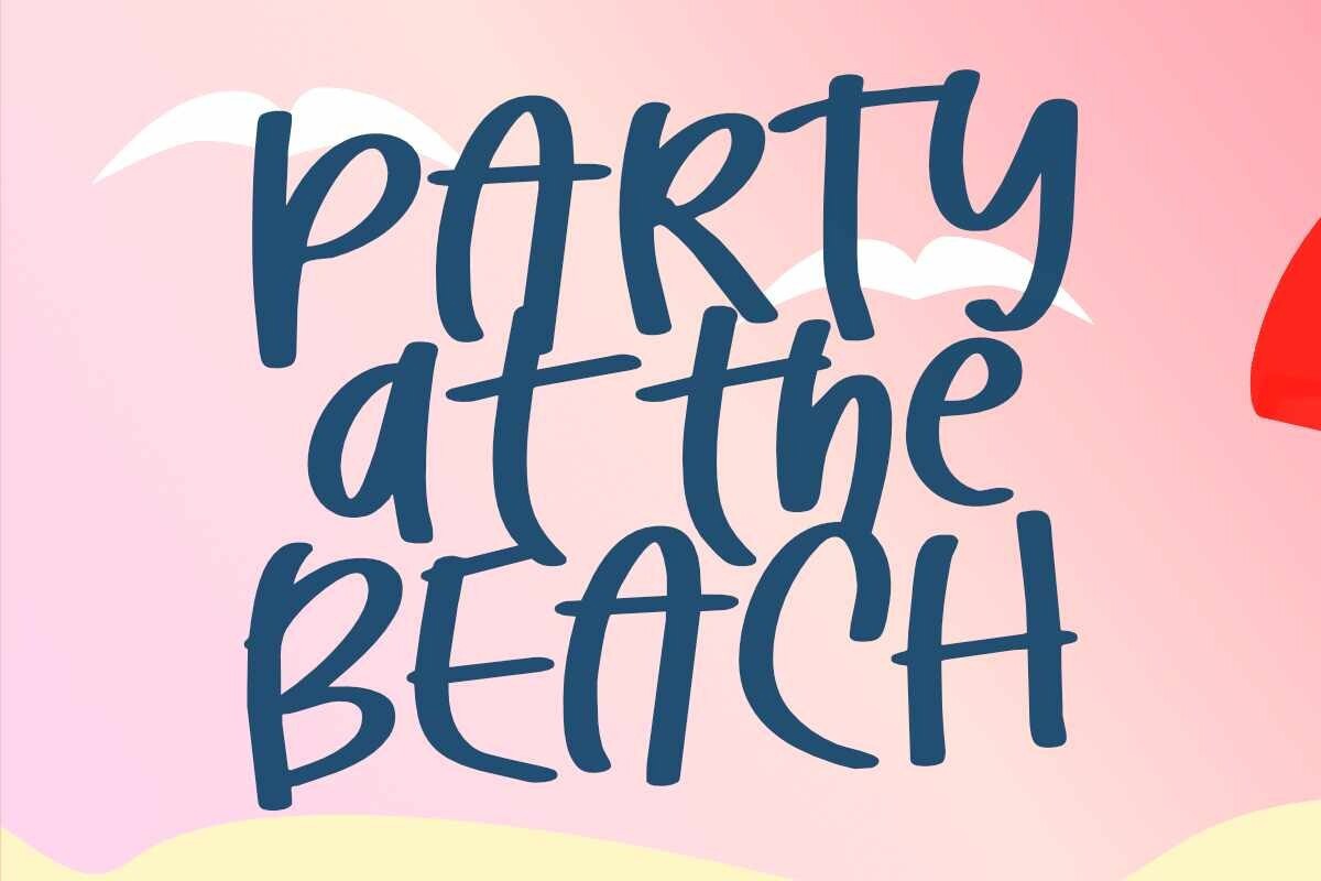 Party at the Beach Font preview