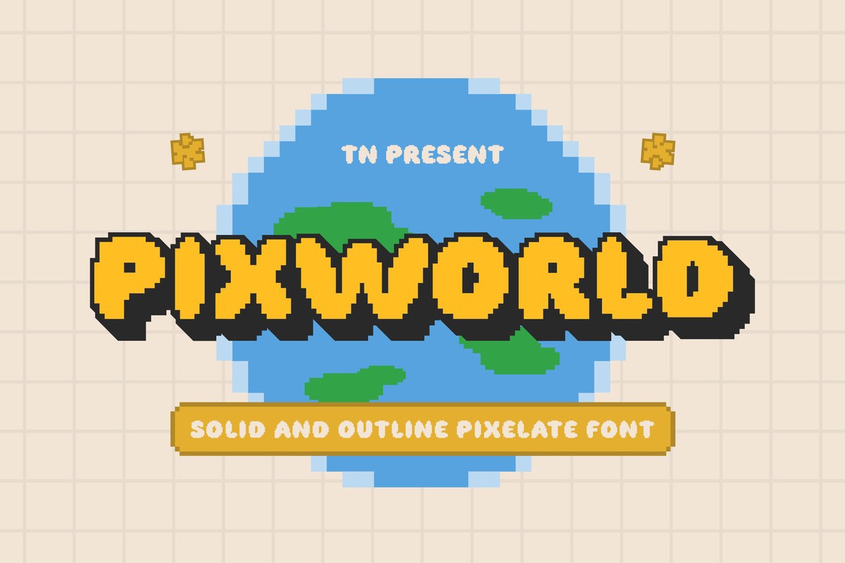 Pixworld Font preview