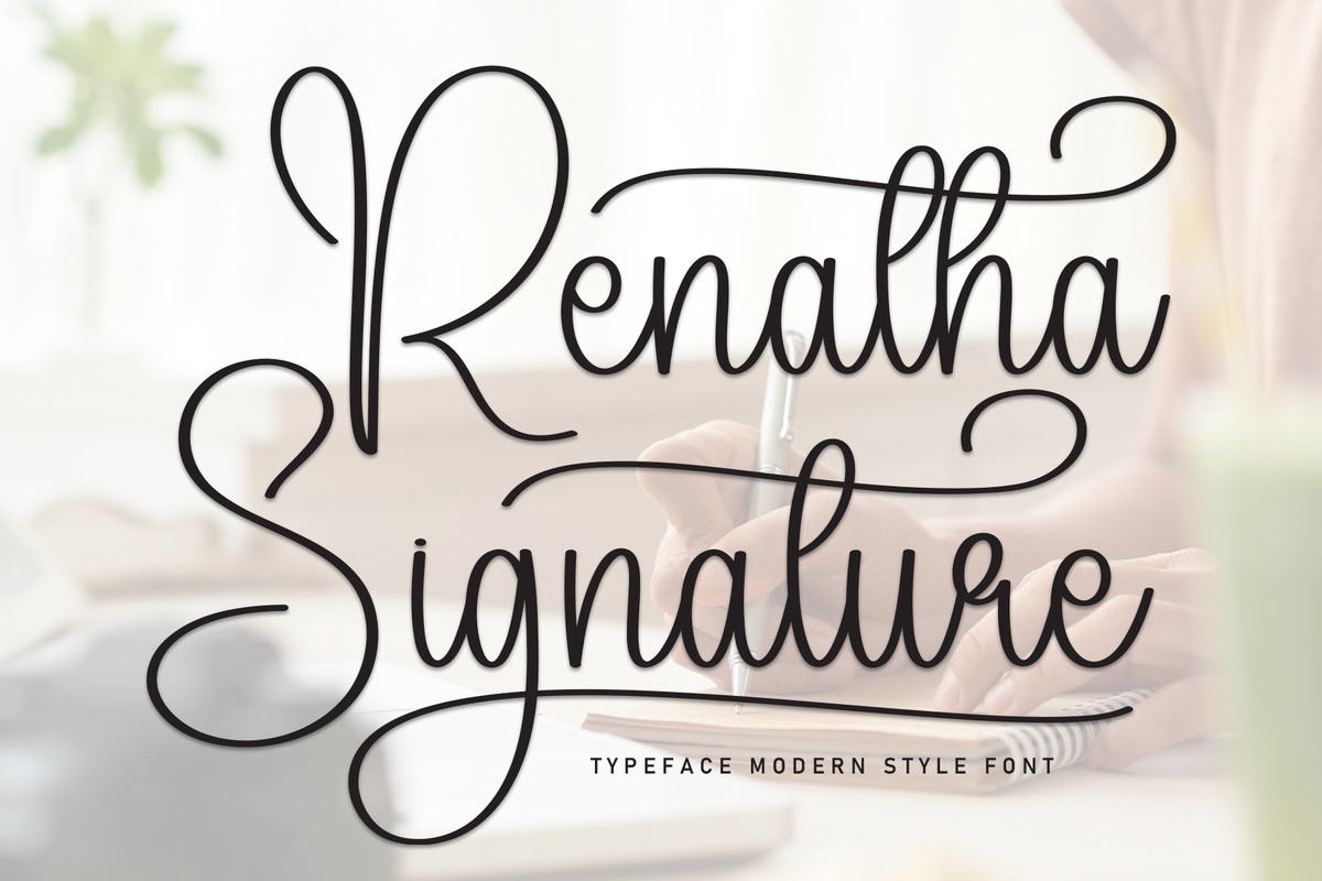 Renatha Signature Font preview