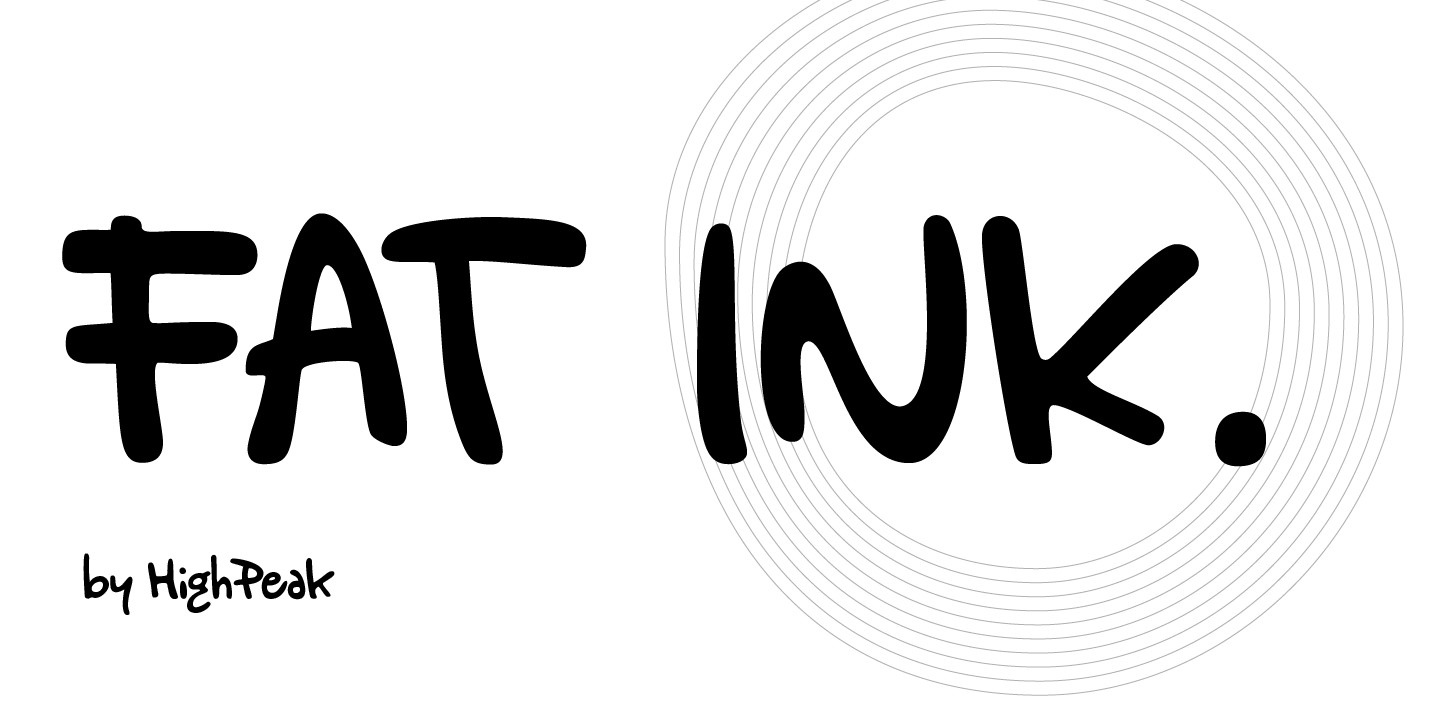 Fat Ink Font preview