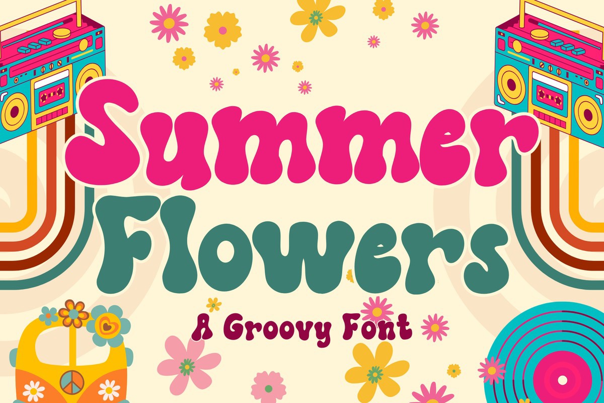 Summer Flowers Font preview