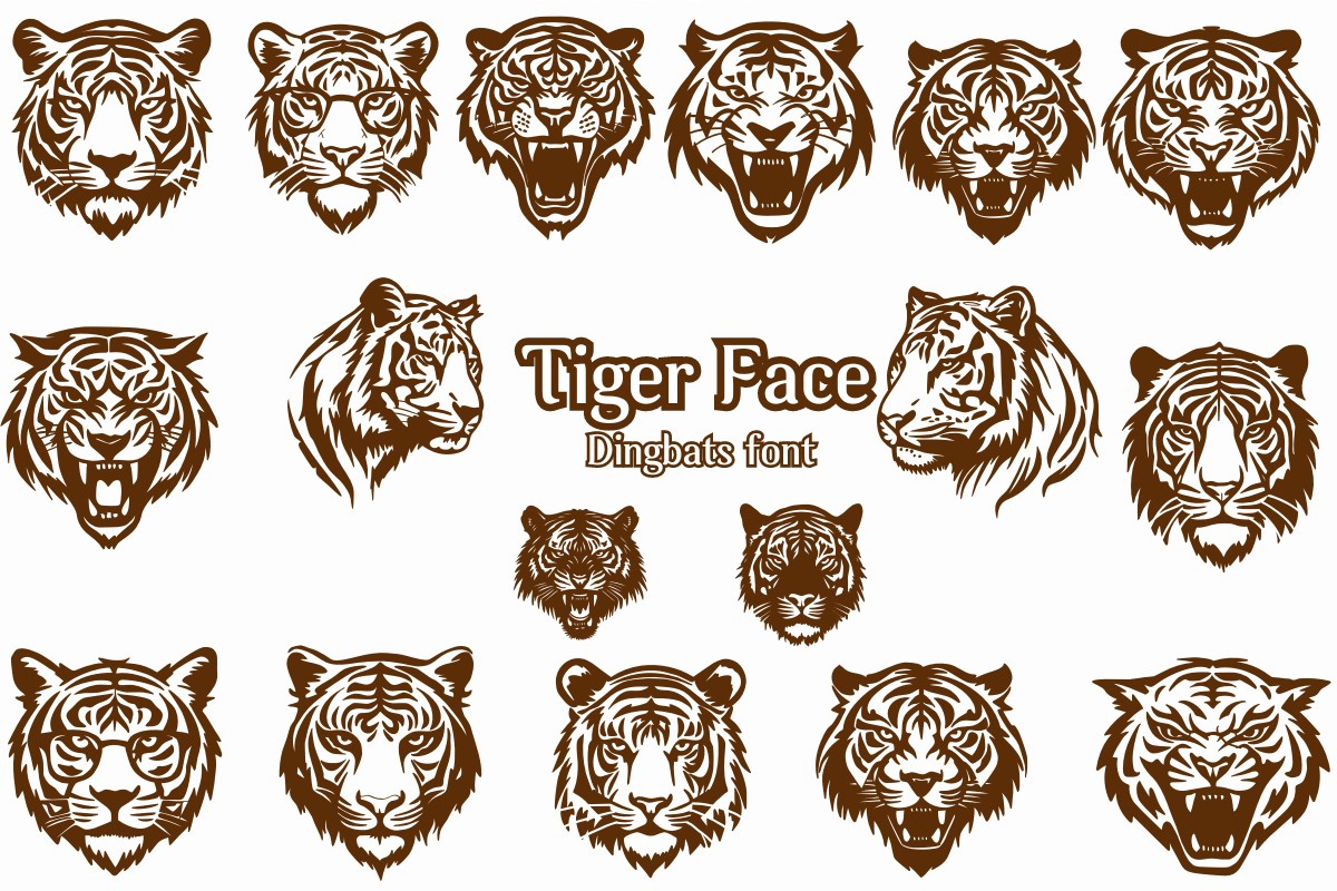 Tiger Face Font preview