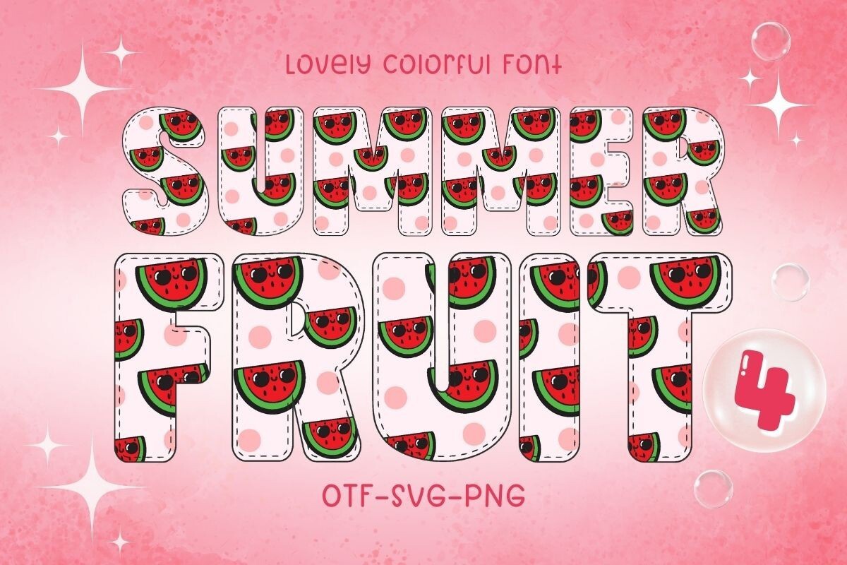 Summer Fruit 4 Font preview