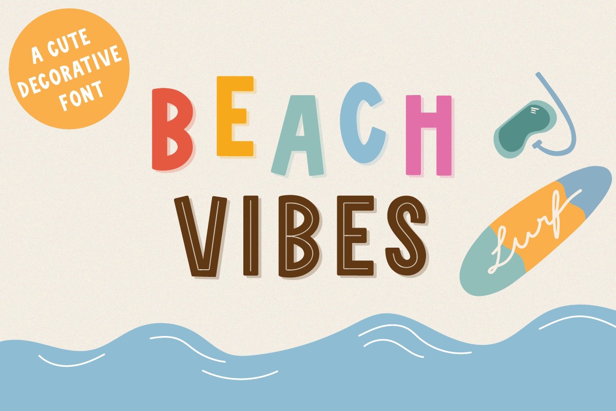 Beach Vibes Regular Font preview