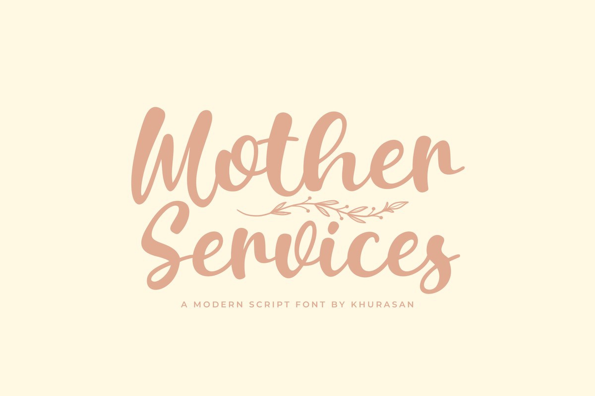 Mother Services Font preview