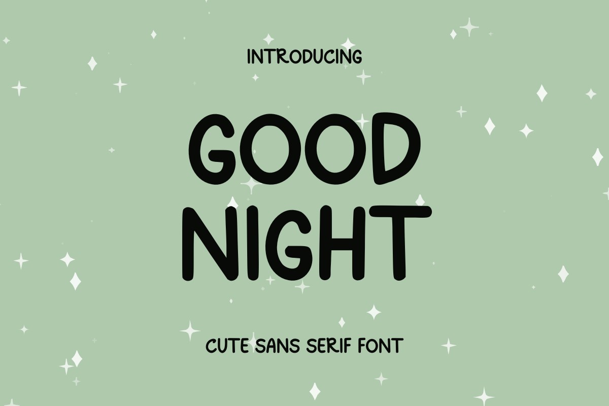 GoodNight Regular Font preview