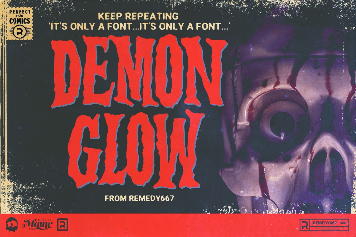 Demon Glow Font preview