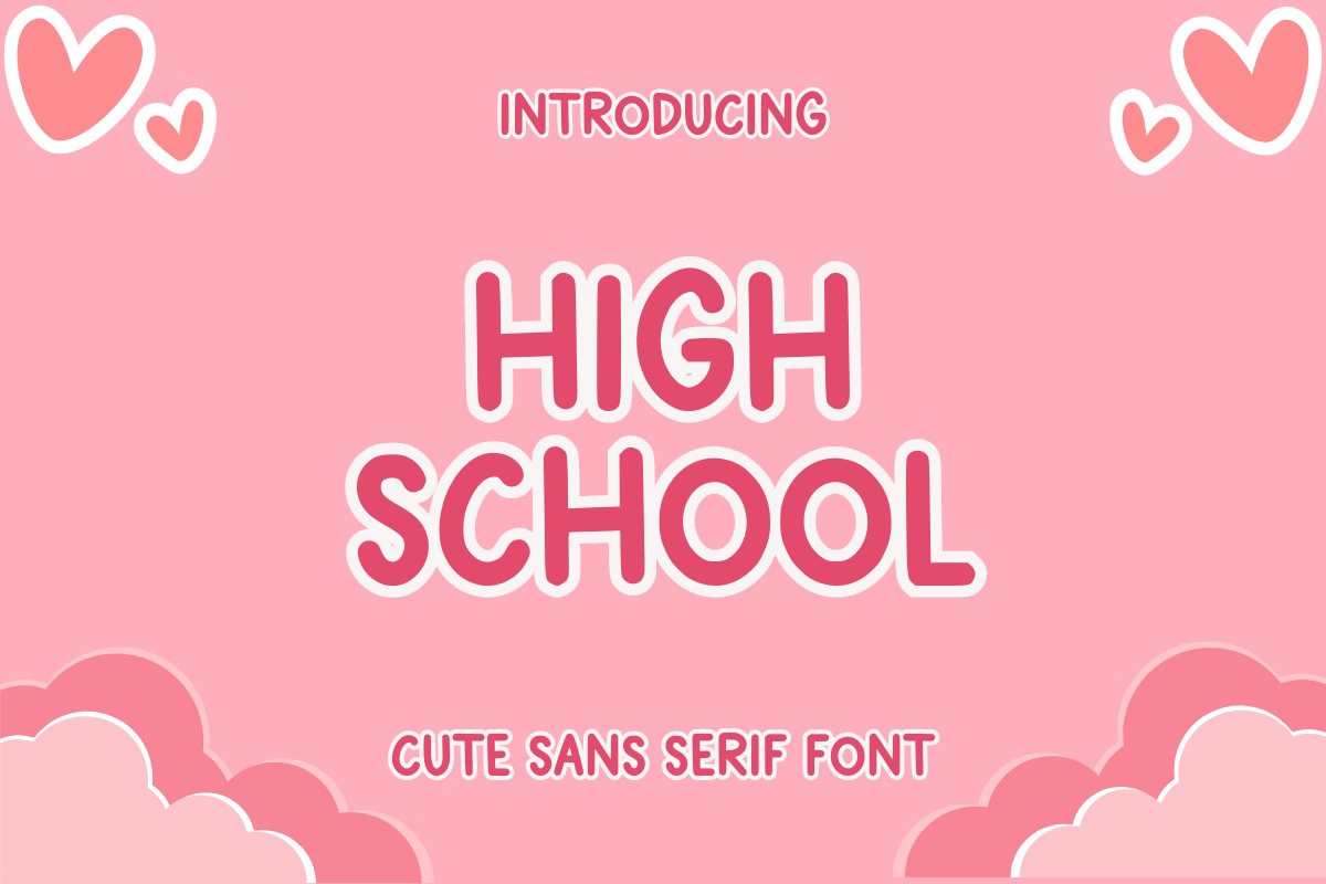 HighSchool Regular Font preview