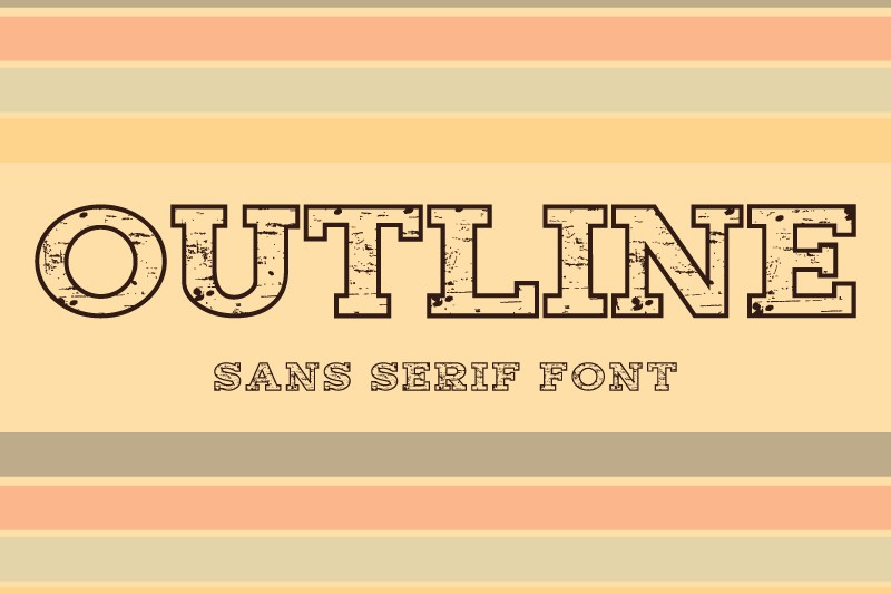 Outline Regular Font preview