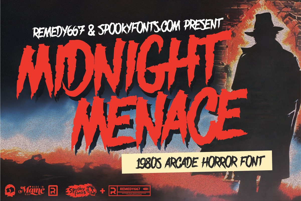 Midnight Menace Font preview