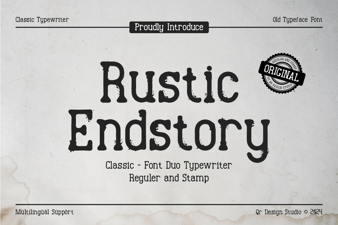 Rustic Endstory Font preview