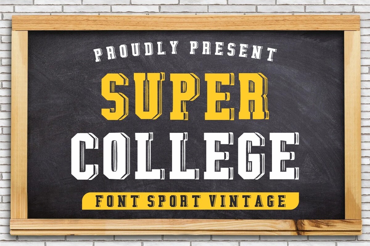 Super College Font preview