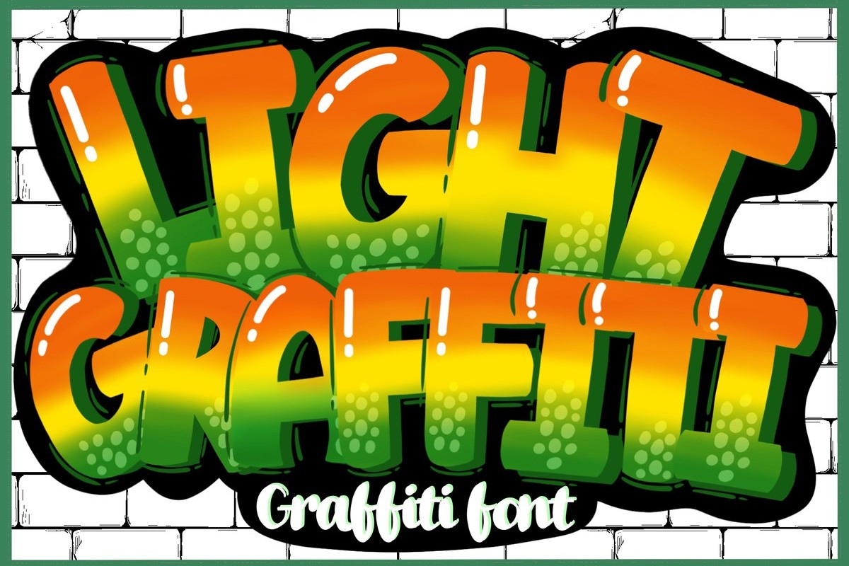 Light Graffiti Font preview