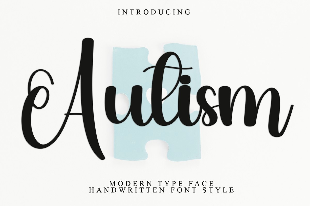 Autism Awareness Font preview