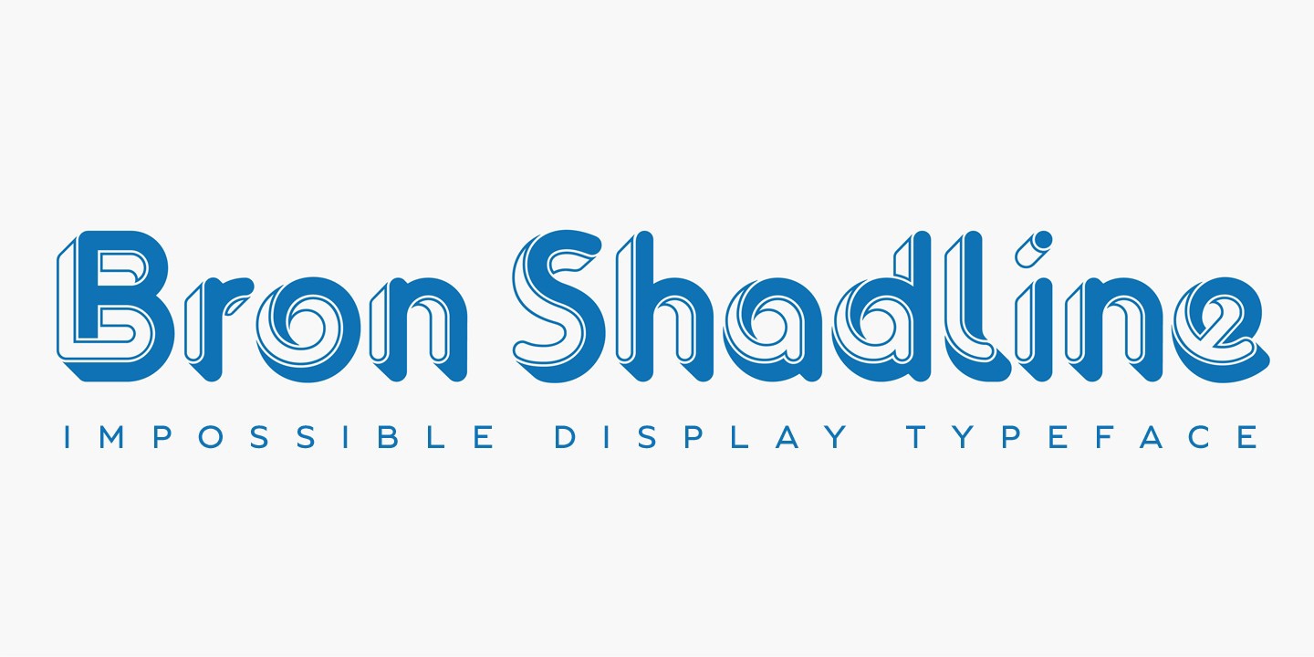 Bron Shadline Font preview