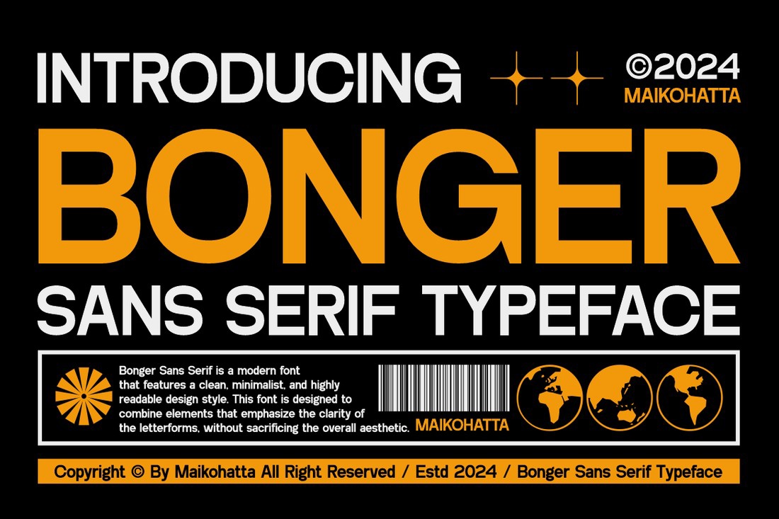 Bonger Regular Font preview