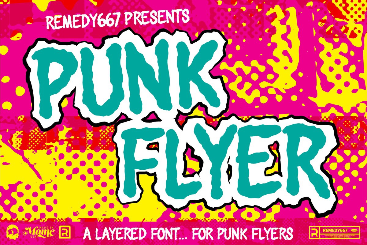 Punk Flyer Plain Font preview