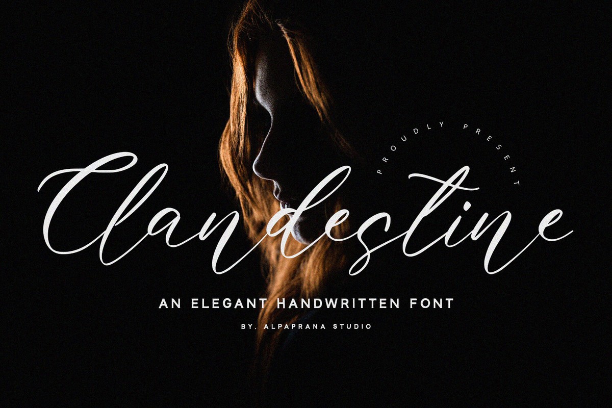 Clandestine Font preview