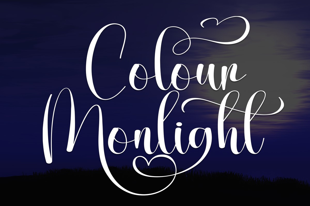 Colour Monlight Font preview