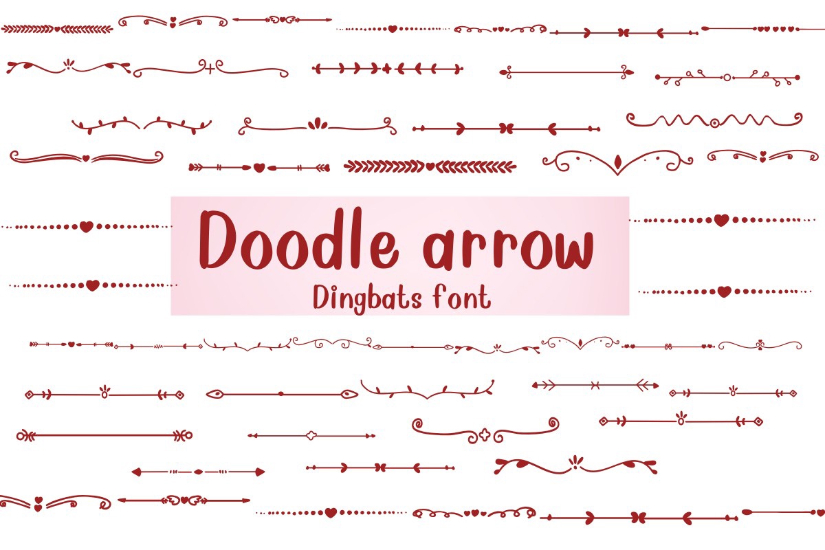 Doodle Arrow Font preview