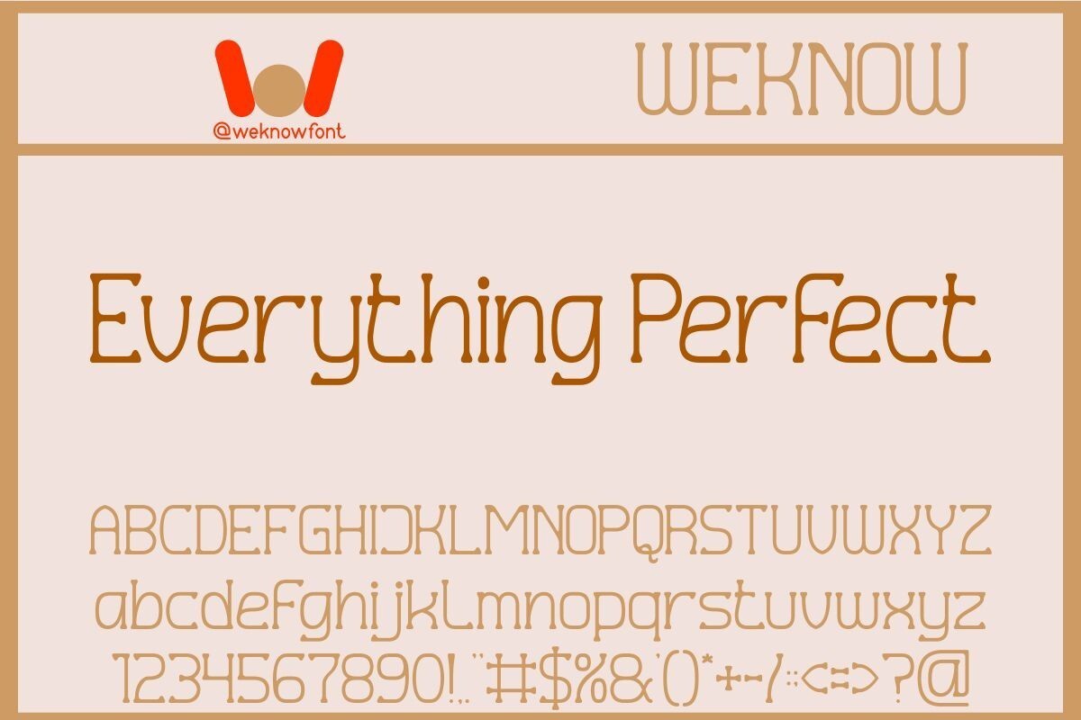 Everything Perfect Regular Font preview