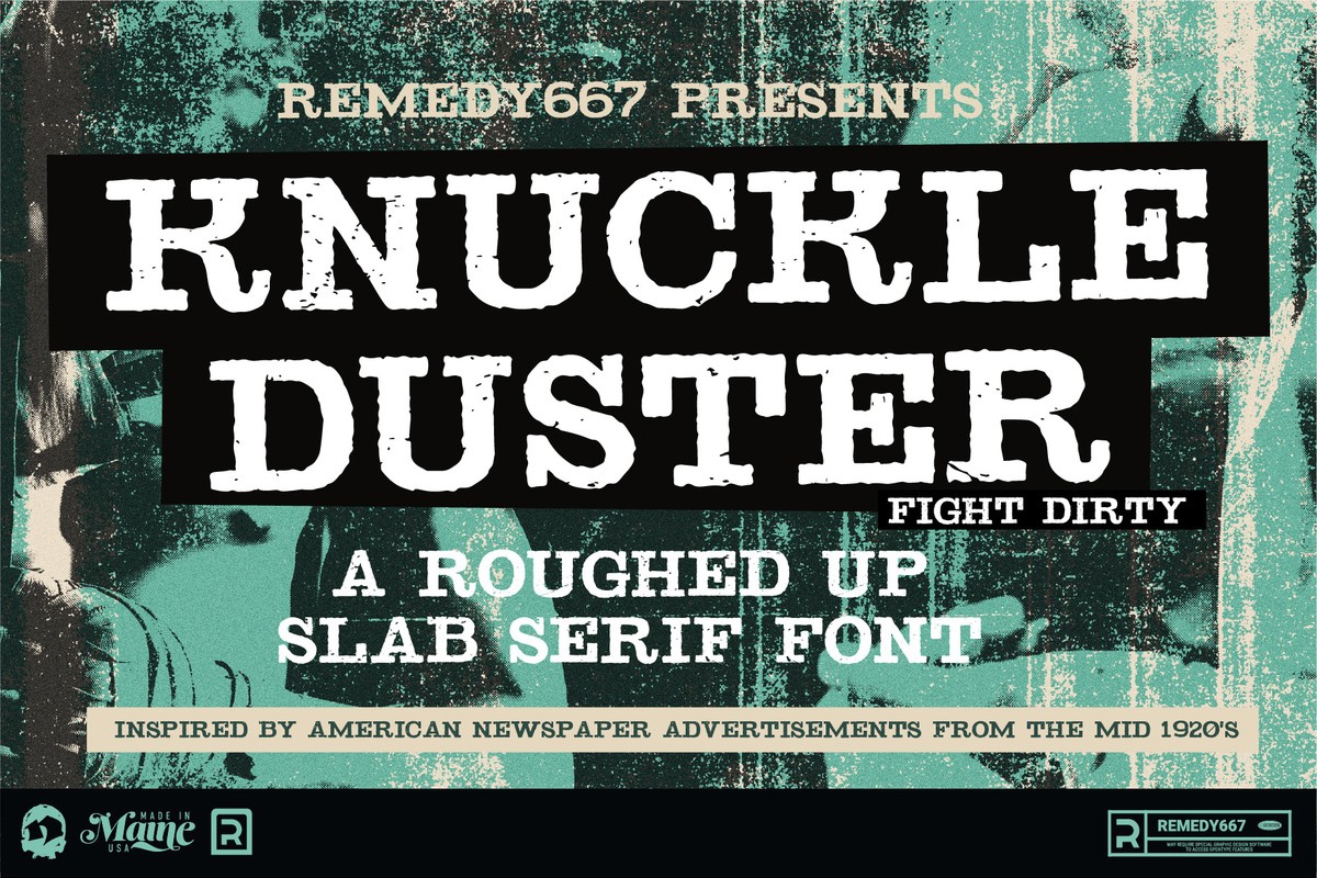 Knuckle Duster Font preview