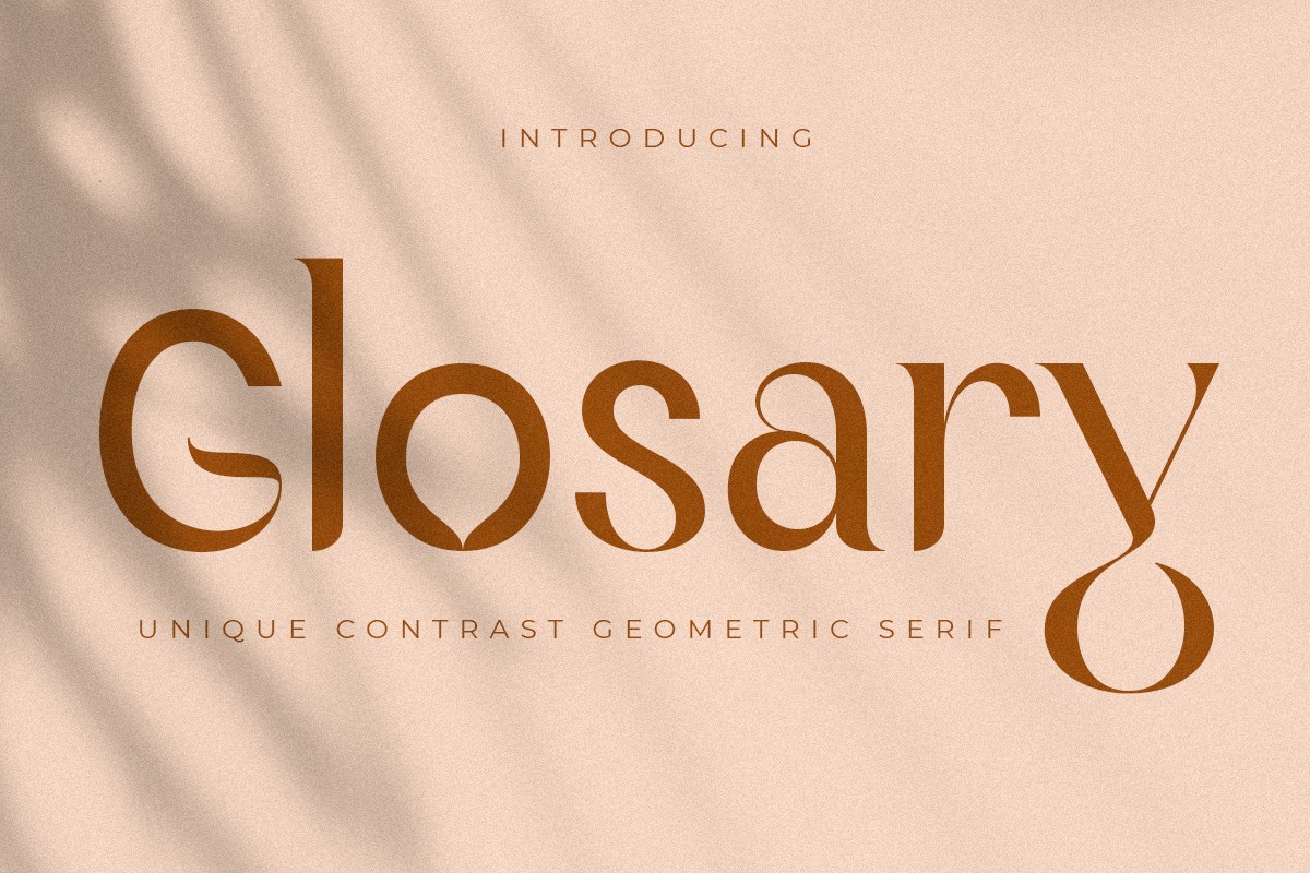 Glosary Regular Font preview