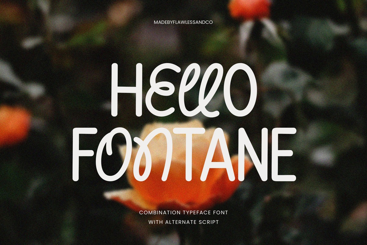 Hello Fontane Font preview