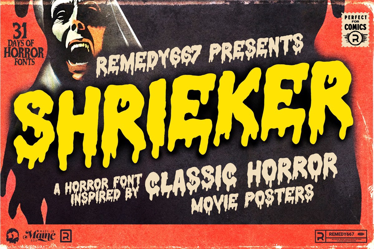 Shrieker Font preview