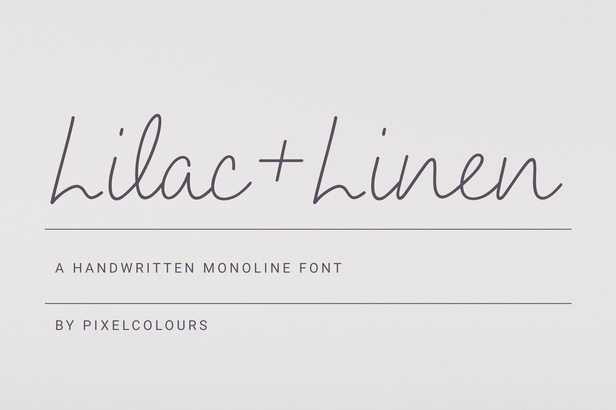 Lilac and Linen Font preview