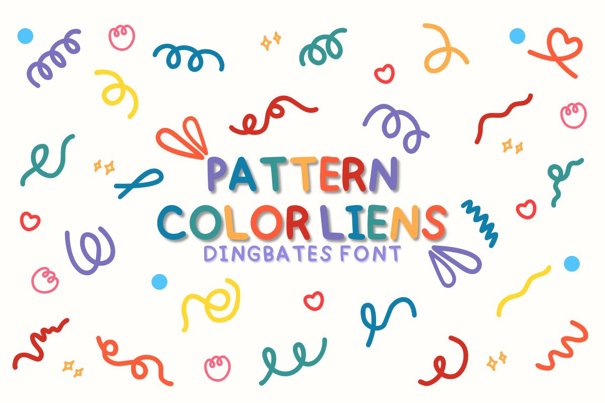 Pattern Color Lines Regular Font preview