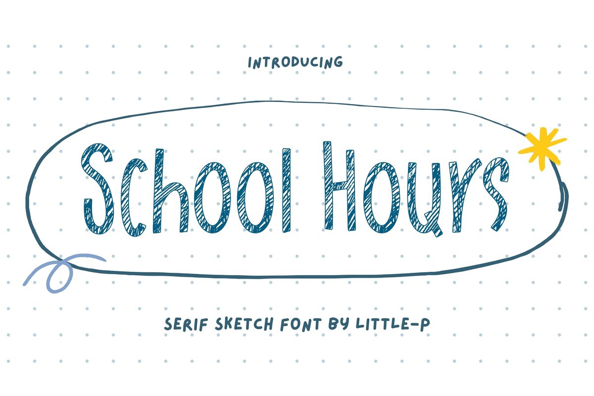 School Hours Regular Font preview