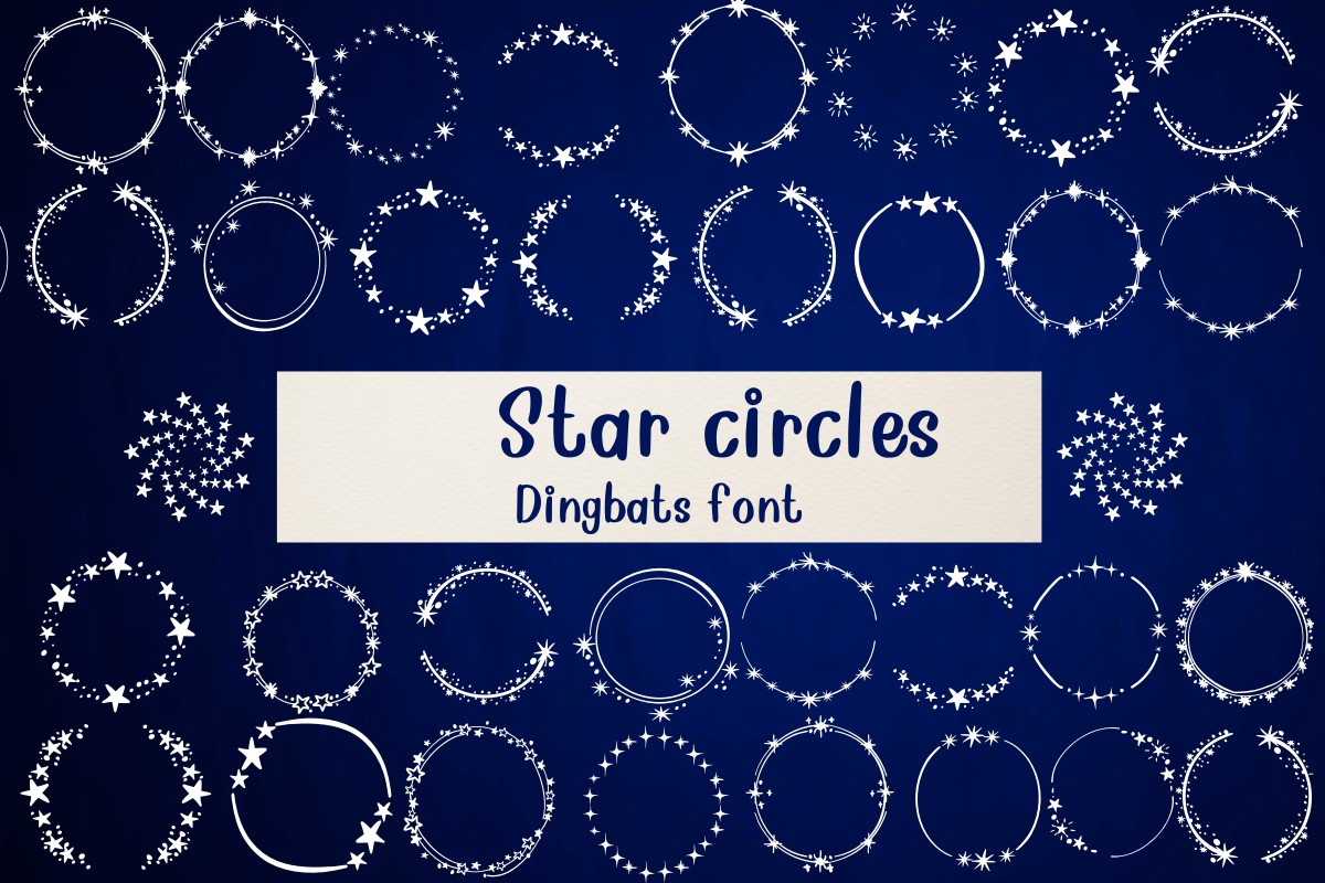 Star Circles Regular Font preview