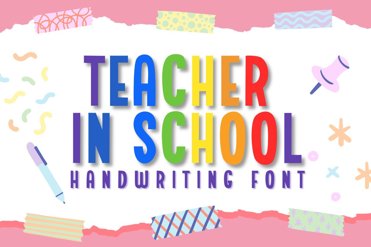 Teacher in School Font preview