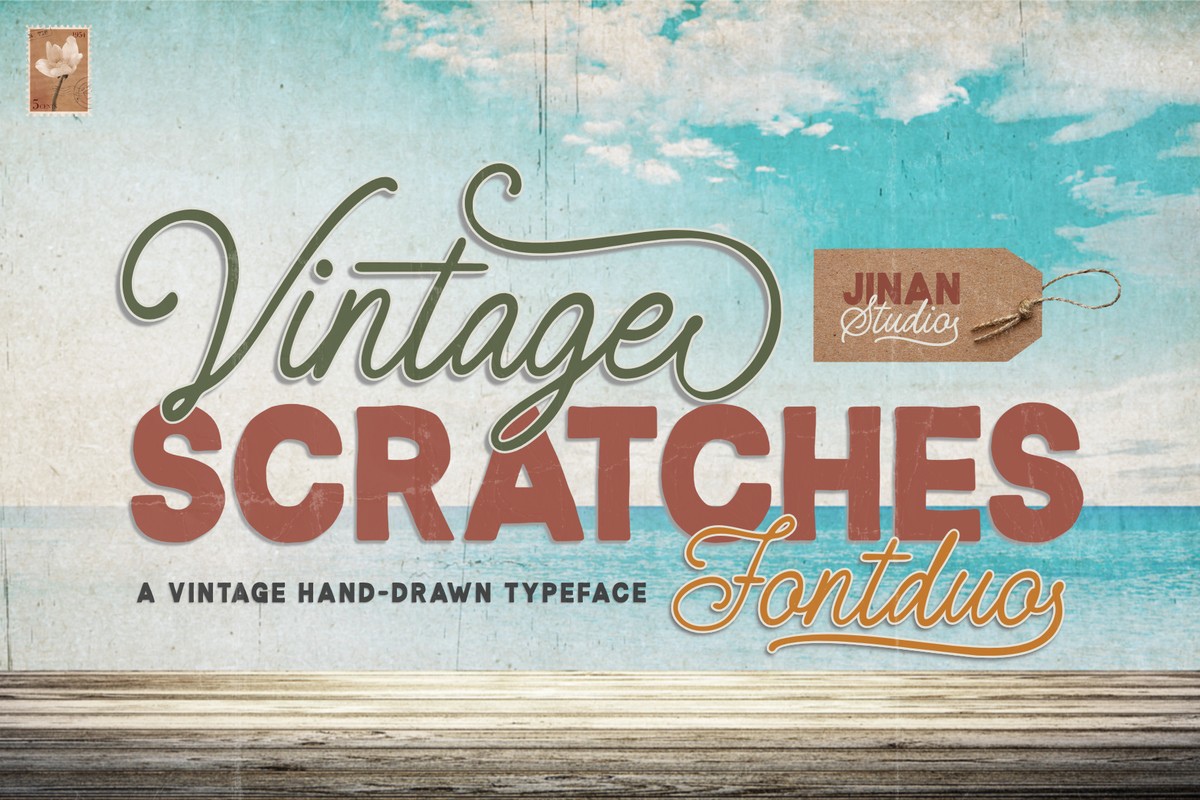 Vintage Scratches Duo Regular Font preview